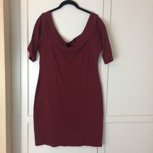 HEARTBREAKER BURGUNDY MONROE STYLE PINUP DRESS